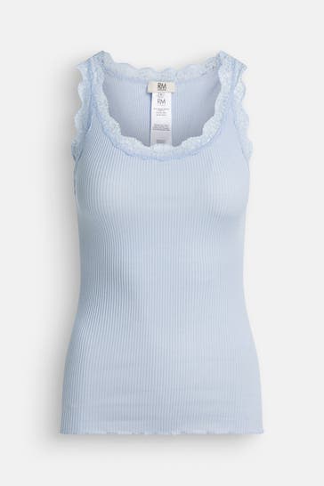 RM BY ROSEMUNDE Spitzentop 'Balta' taubenblau