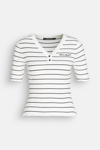 KARL LAGERFELD Polo-Shirt gestreift