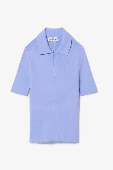 LACOSTE Strick-Polo helllila