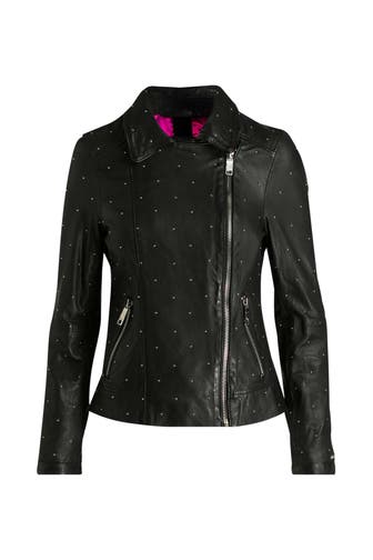 MAZE Lederjacke 'Pin' schwarz