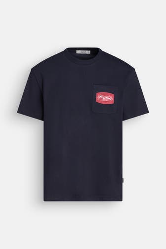 REPLAY T-Shirt '34aug' nachtblau