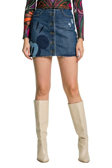 DESIGUAL Jeansrock blau