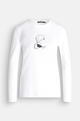 KARL LAGERFELD Longsleeve weiß