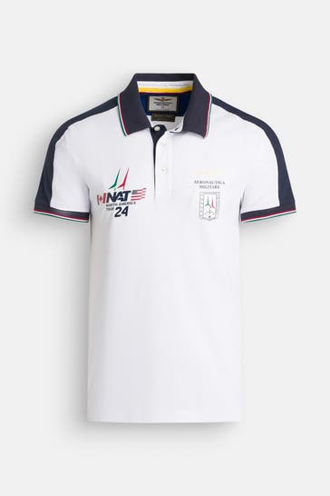 AERONAUTICA MILITARE Polo-Shirt weiß