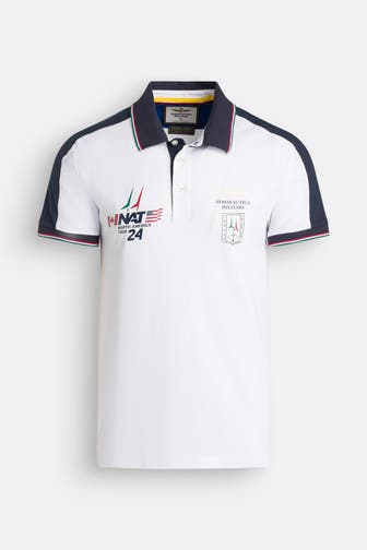 AERONAUTICA MILITARE Polo-Shirt weiß