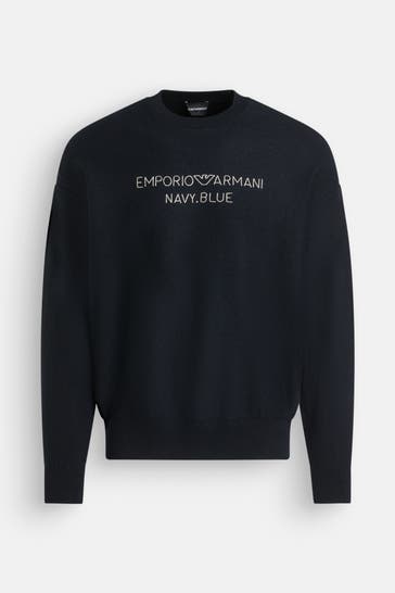 EMPORIO ARMANI Wollpullover nachtblau