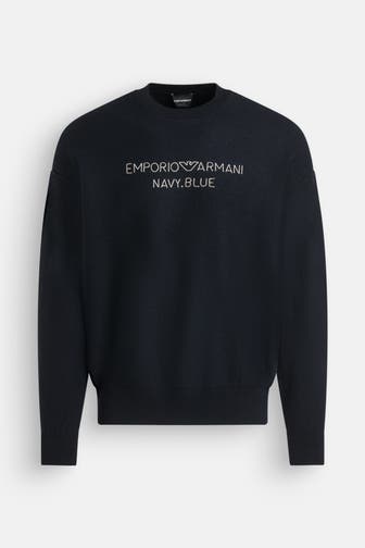 EMPORIO ARMANI Wollpullover nachtblau