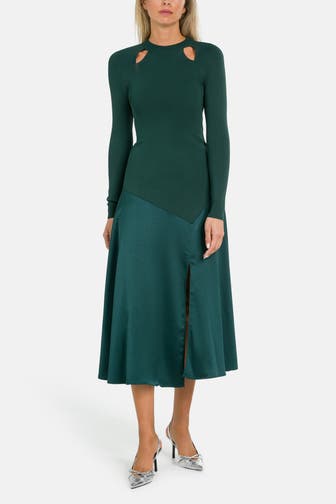 TED BAKER Midikleid dunkelgrün