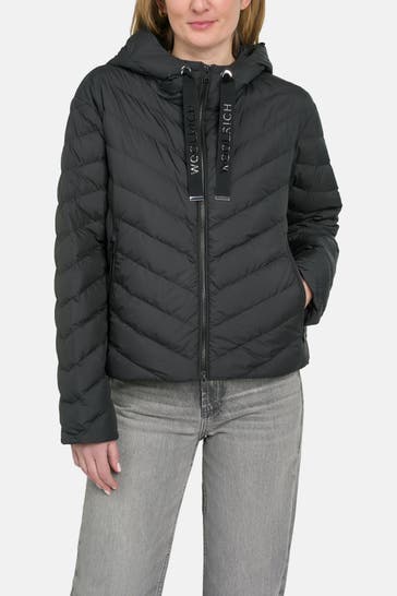 WOOLRICH Light-Daunenjacke 'Chevron' schwarz