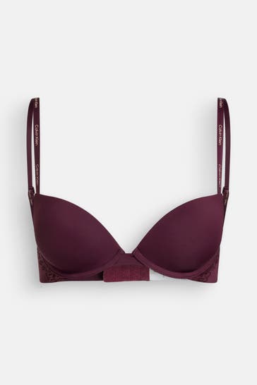 CK UNDERWEAR Push Up-BH aubergine