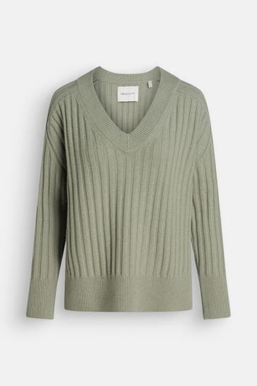 GANT Wollmix-Pullover graugrün