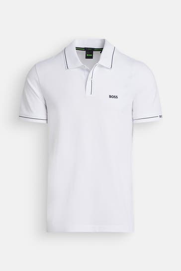 BOSS GREEN Polo-Shirt 'Paule' weiß
