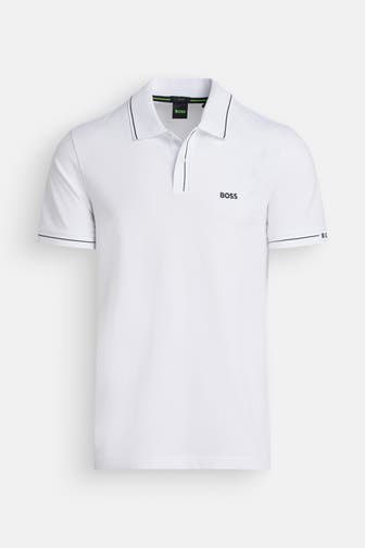 BOSS GREEN Polo-Shirt 'Paule' weiß