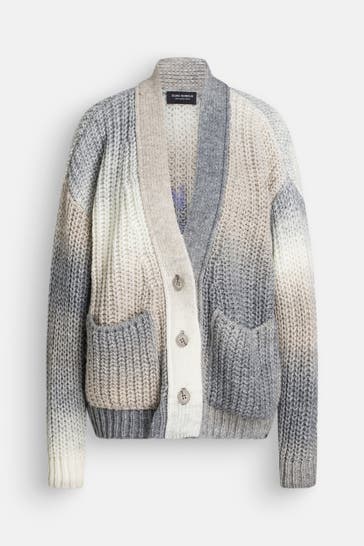 ELIAS RUMELIS Strickjacke 'Nadda' beige gemustert