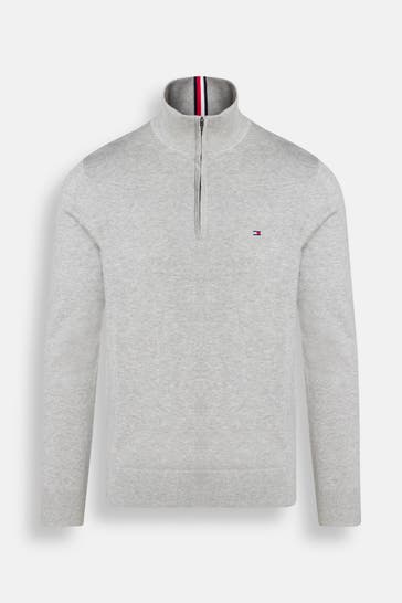 TOMMY HILFIGER Strick-Troyer hellgrau