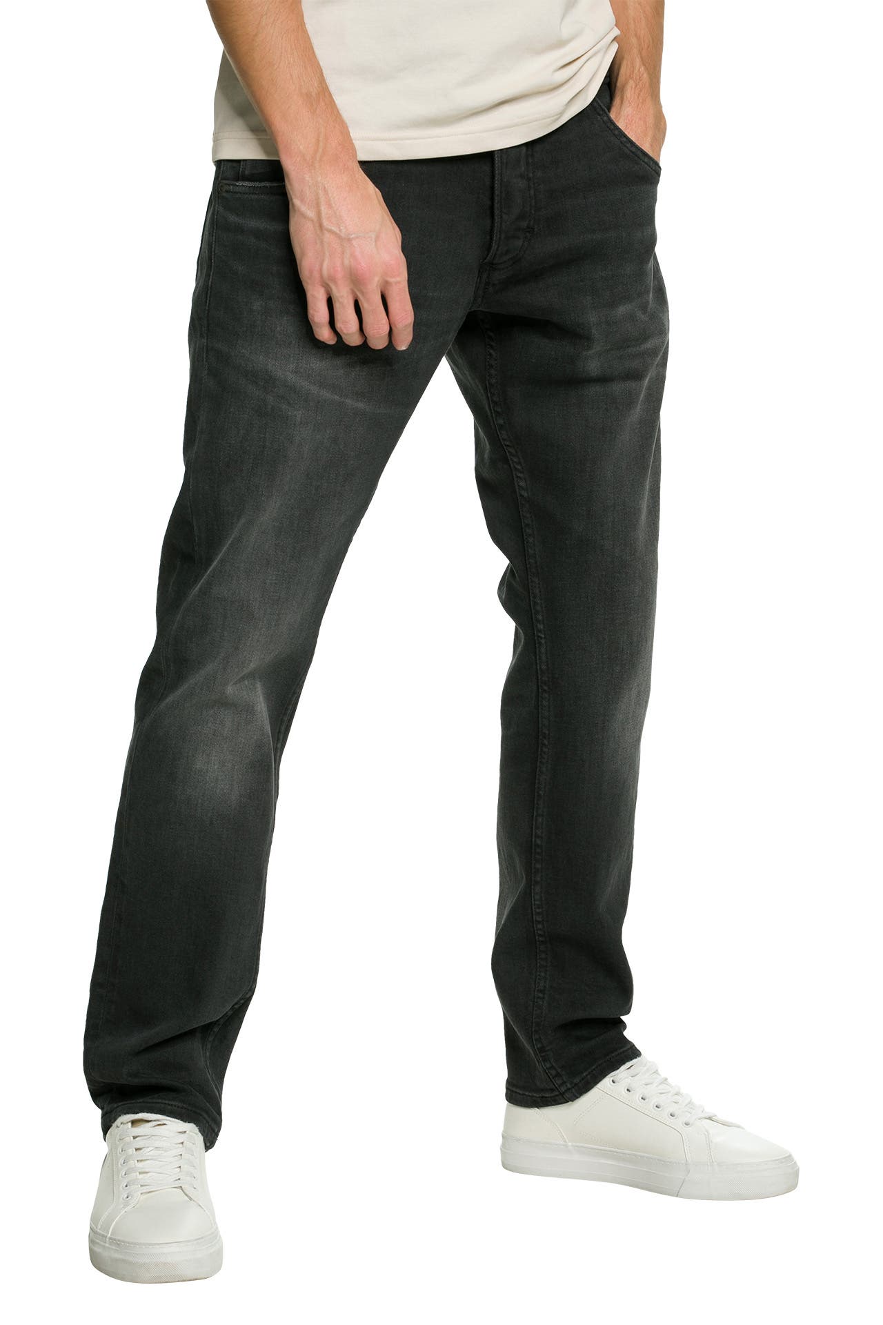 Jeans MUSTAND Boyfriend Tapered | Cotone Monocromatico, Vestibilità Comoda, Con Bottone