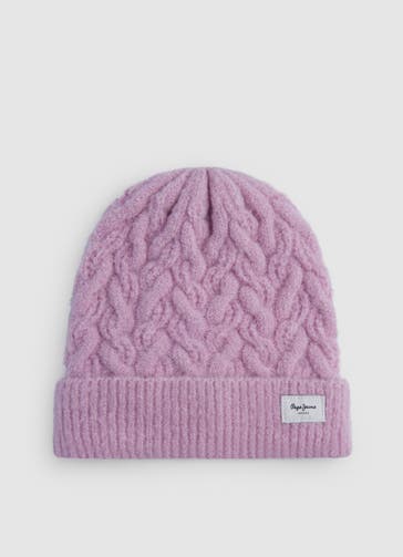 PEPE JEANS Strickmütze 'Zaida' rosa