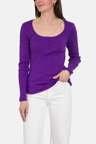 MARC O'POLO DENIM Longsleeve dunkelila