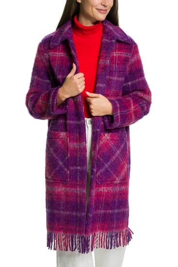 WOOLRICH - Wollmix-Mantel kariert