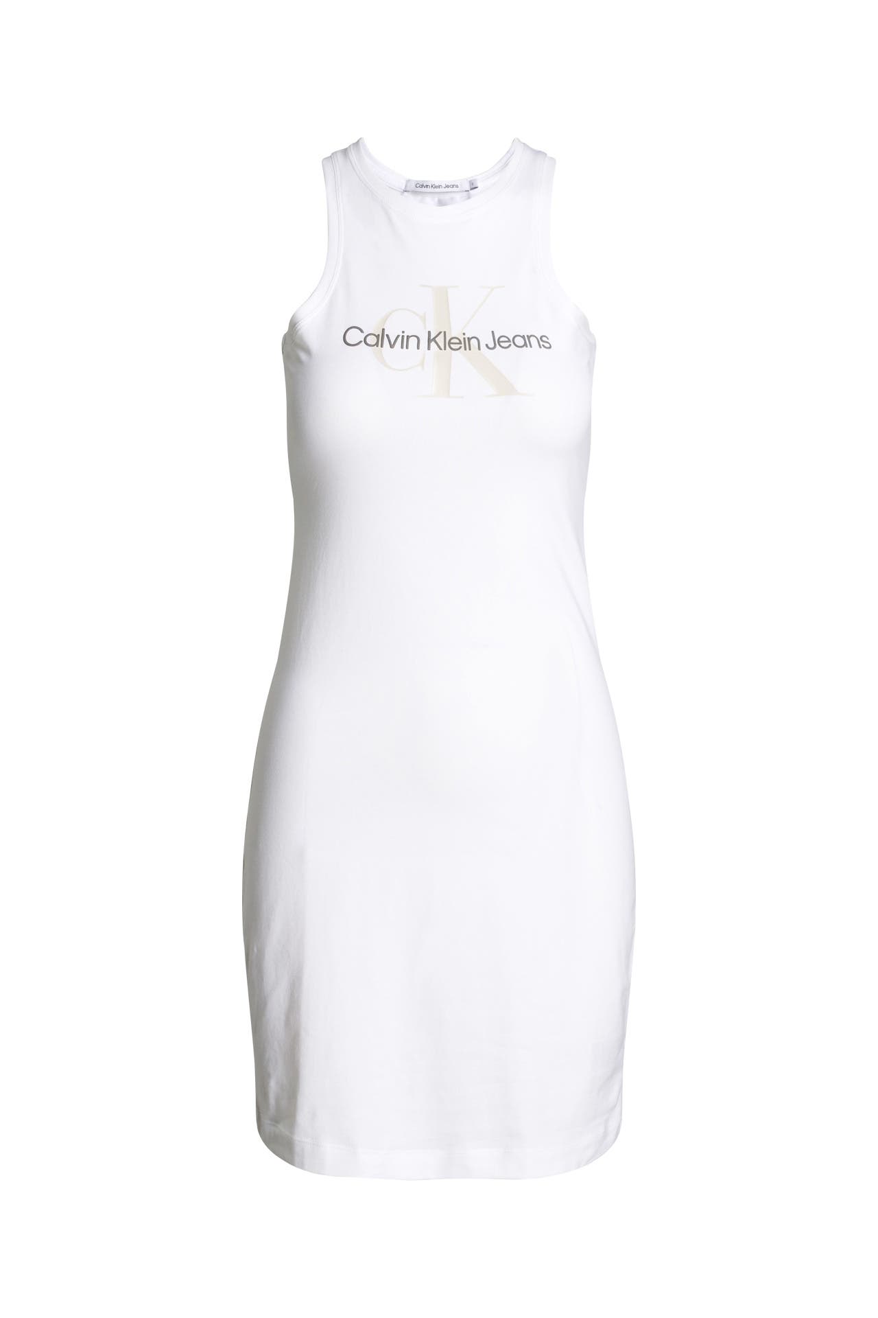 Jersey-Kleid weiß online Outletcity - JEANS » | günstig CK kaufen