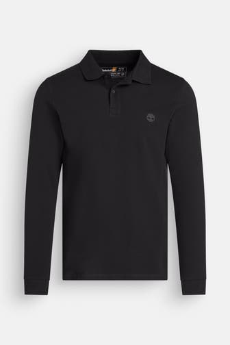 TIMBERLAND Langarm-Polo 'Millers River' schwarz