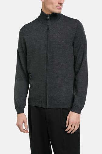 BOSS Wolljacke 'Baldemar' dunkelgrau