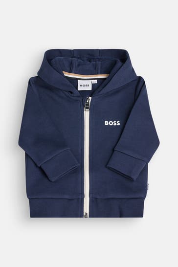BOSS Sweatjacke dunkelblau