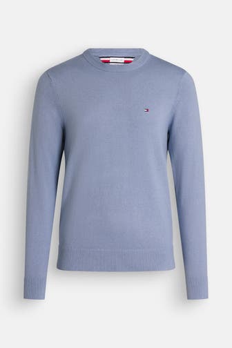 TOMMY HILFIGER Strickpullover taubenblau