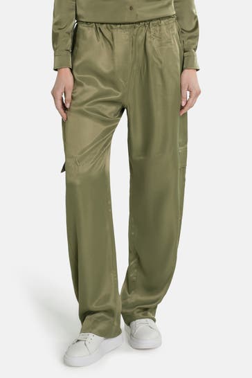 LACOSTE Stoffhose oliv