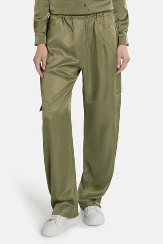 LACOSTE Stoffhose oliv