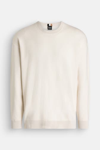 BOSS Wollmixpullover ecru