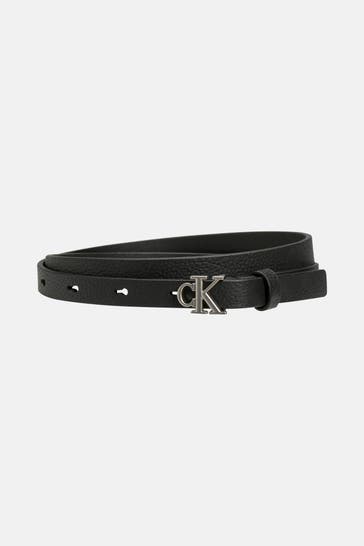 CALVIN KLEIN Ledergürtel schwarz