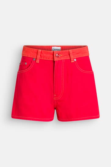 GANNI Jeansshorts rot