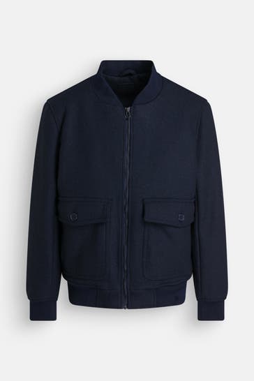 COLOURS & SONS Wollmix-Blouson navy