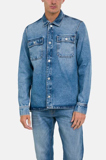 PEPE JEANS Overshirt azurblau