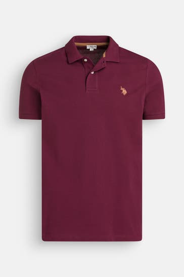 U.S. POLO ASSN. Polo-Shirt 'Card' weinrot