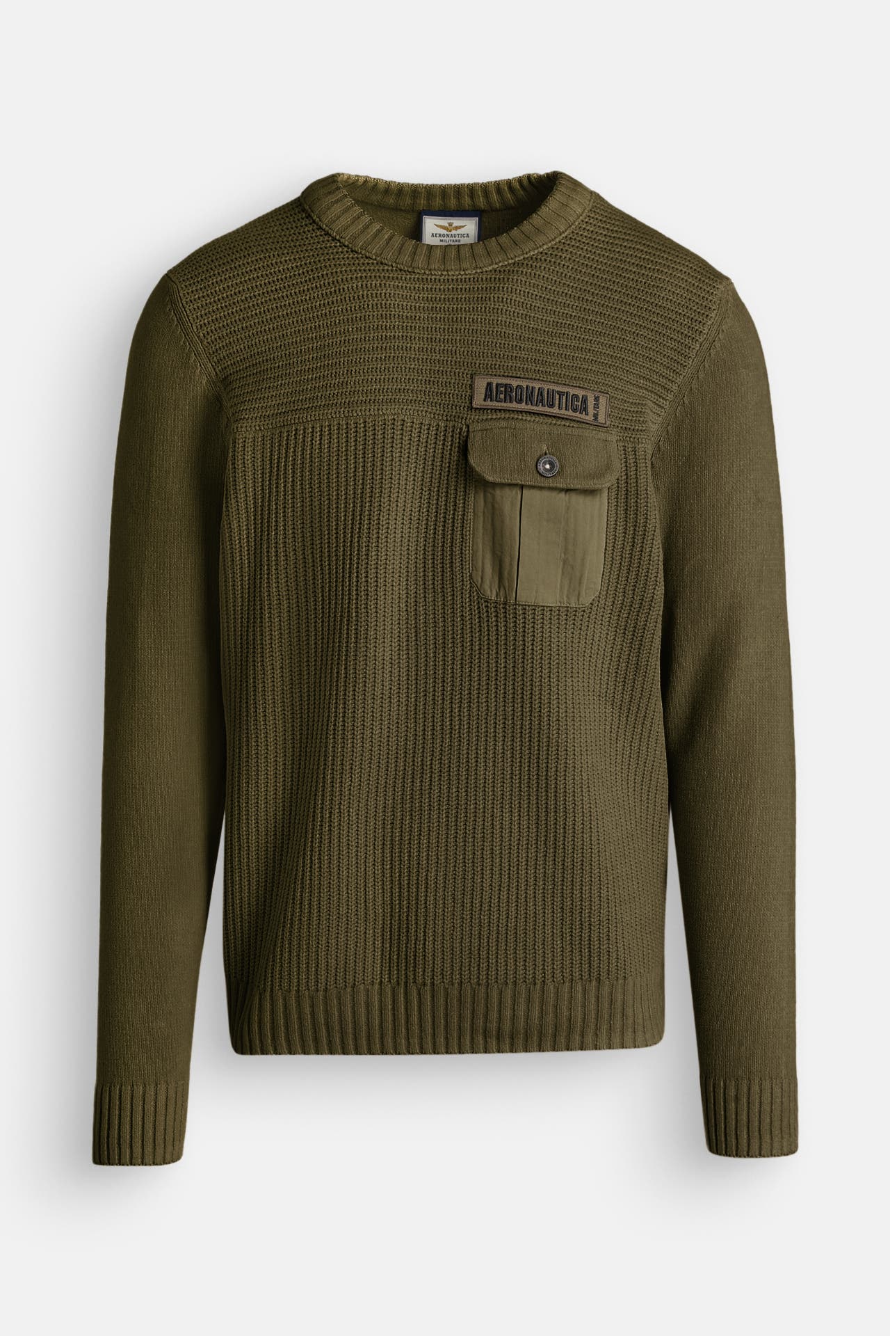 AERONAUTICA MILITARE Strickpullover oliv, Bild 1