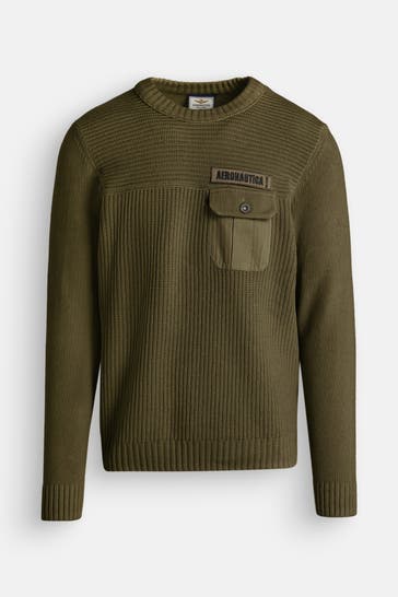 AERONAUTICA MILITARE Strickpullover oliv