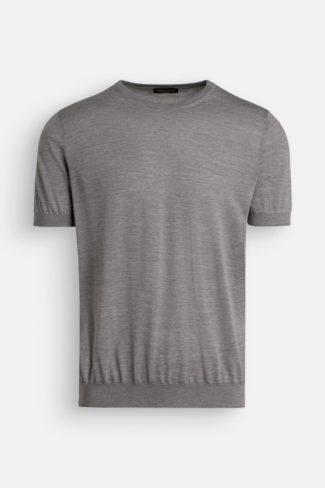 ROBERTO COLLINA Strickshirt grau, Bild 1