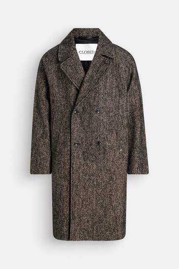 CLOSED Wollmixmantel braun meliert