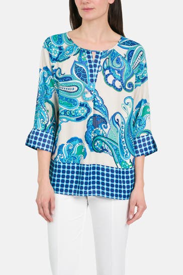 BETTY BARCLAY Tunika blau gemustert