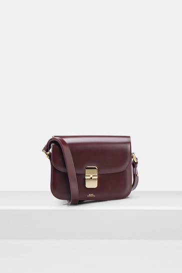 A.P.C. Umhängetasche 'Grace Small' burgunder