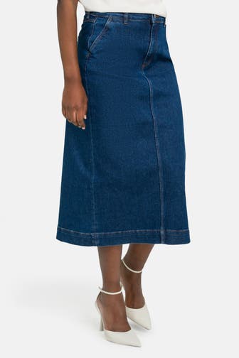 IVY OAK Jeansrock blau