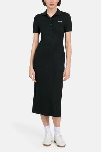 LACOSTE Polokleid schwarz