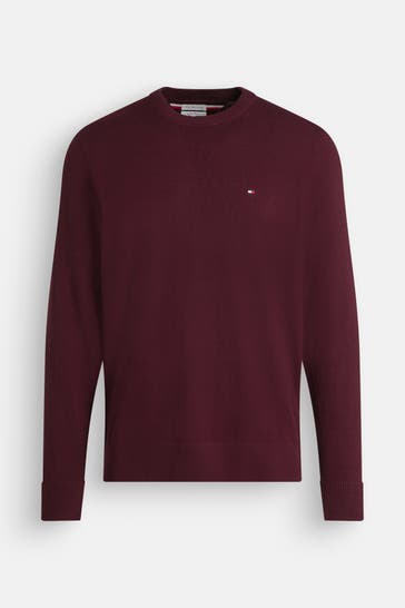 TOMMY HILFIGER Strickpullover burgunder
