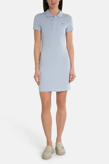 TOMMY HILFIGER Polo-Kleid hellblau