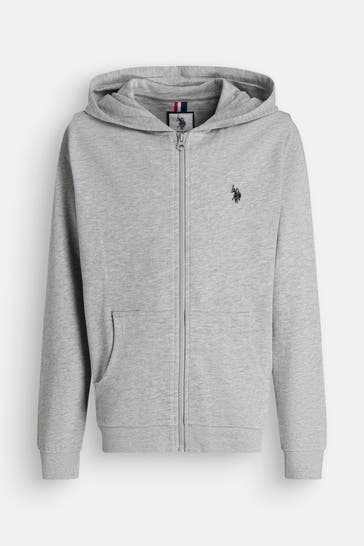 U.S. POLO ASSN. Sweatjacke 'Deny' grau