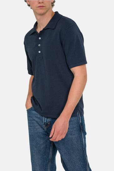DANIELE FIESOLI Polo-Shirt dunkelblau