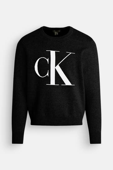 CALVIN KLEIN Strickpullover schwarz