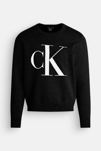 CALVIN KLEIN Strickpullover schwarz